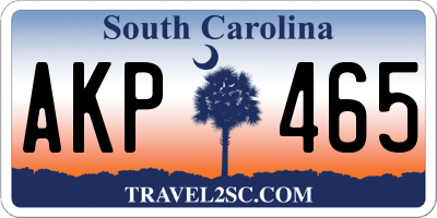 SC license plate AKP465
