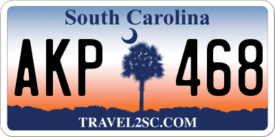 SC license plate AKP468
