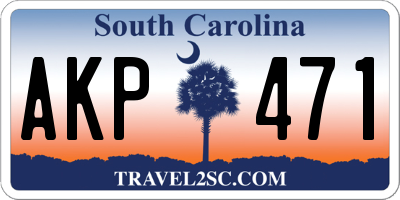 SC license plate AKP471