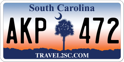 SC license plate AKP472