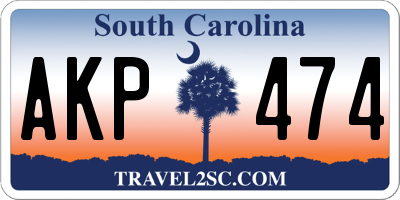 SC license plate AKP474