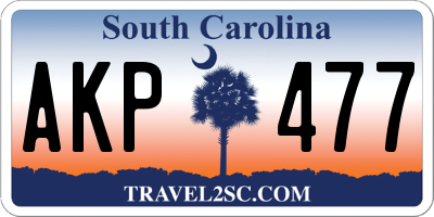 SC license plate AKP477