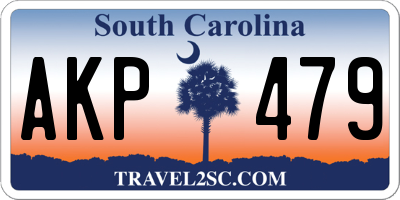 SC license plate AKP479