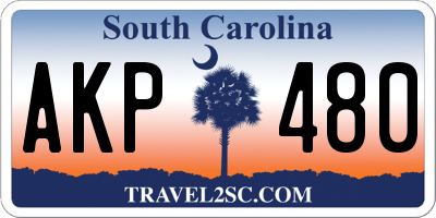 SC license plate AKP480