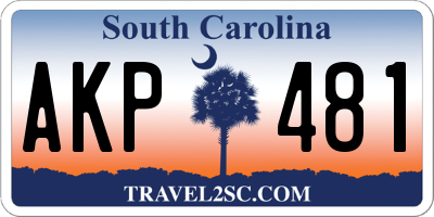 SC license plate AKP481