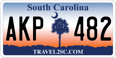 SC license plate AKP482
