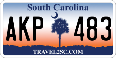SC license plate AKP483
