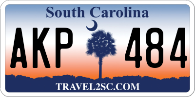 SC license plate AKP484