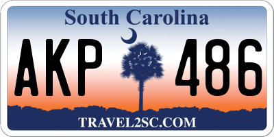 SC license plate AKP486