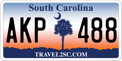 SC license plate AKP488