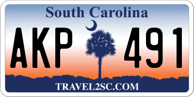 SC license plate AKP491