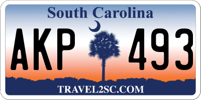 SC license plate AKP493