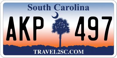 SC license plate AKP497