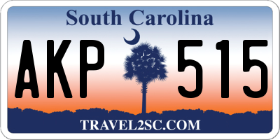 SC license plate AKP515