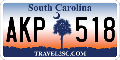 SC license plate AKP518