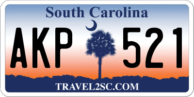 SC license plate AKP521