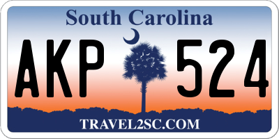 SC license plate AKP524