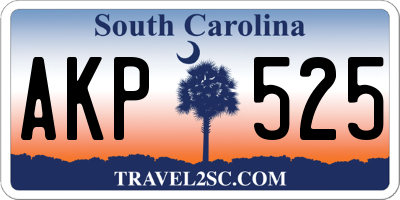 SC license plate AKP525