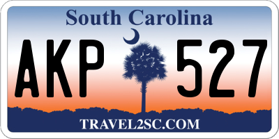 SC license plate AKP527
