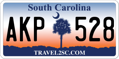 SC license plate AKP528
