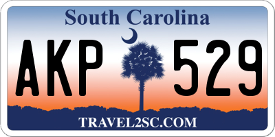 SC license plate AKP529