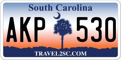 SC license plate AKP530