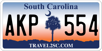 SC license plate AKP554