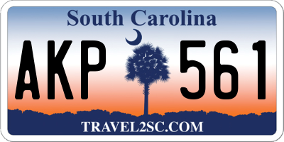 SC license plate AKP561