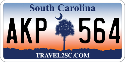 SC license plate AKP564