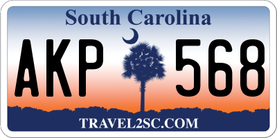 SC license plate AKP568