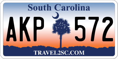 SC license plate AKP572