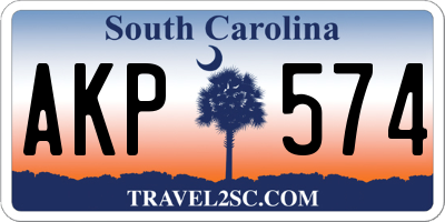 SC license plate AKP574