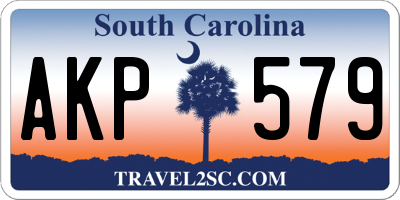 SC license plate AKP579