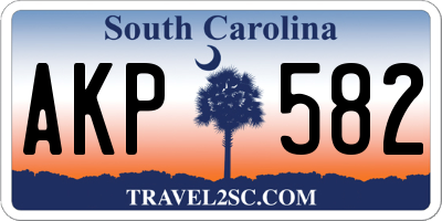 SC license plate AKP582