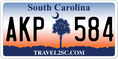 SC license plate AKP584