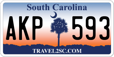 SC license plate AKP593