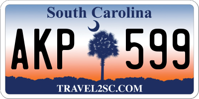 SC license plate AKP599
