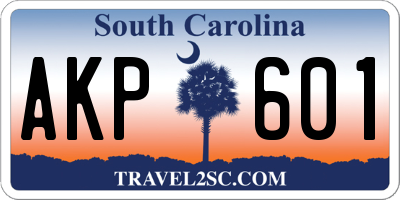 SC license plate AKP601
