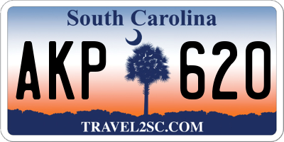 SC license plate AKP620