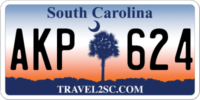 SC license plate AKP624