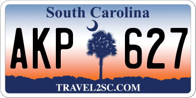 SC license plate AKP627