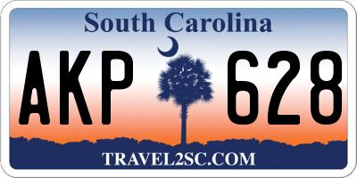 SC license plate AKP628
