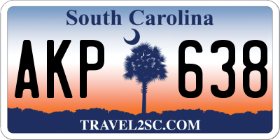 SC license plate AKP638