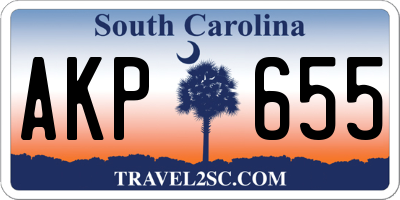 SC license plate AKP655