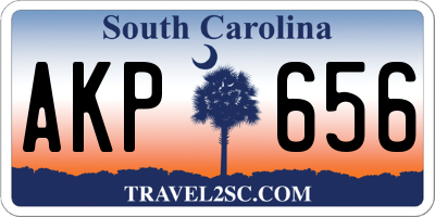 SC license plate AKP656