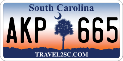 SC license plate AKP665