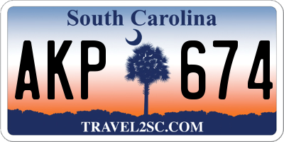 SC license plate AKP674