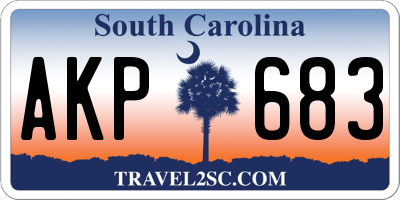 SC license plate AKP683