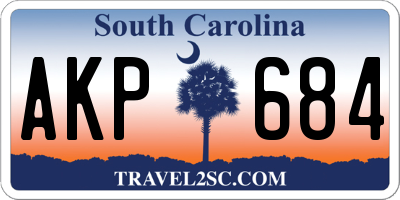 SC license plate AKP684