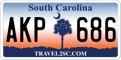 SC license plate AKP686